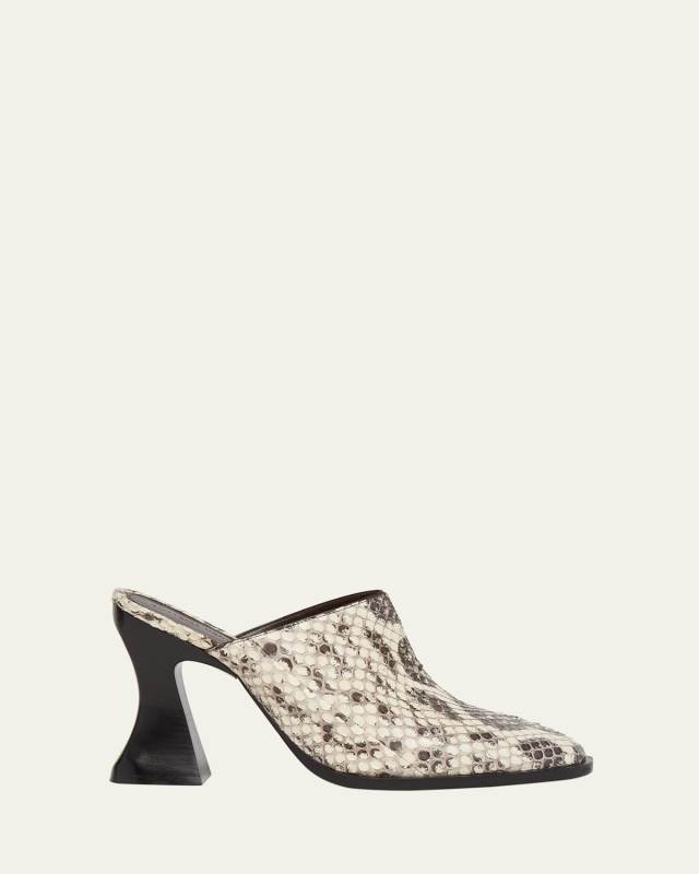 Cha Cha Anaconda Snakeskin Mules